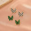 Imagen de Insecto Pendientes Mariposa Enrejado Esmalte 17mm, 1 Par