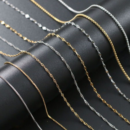 Picture of Wholesale Link Chain Necklace, 304 Stainless Steel, Unisex Stylish Minimalist Gift Jewelry For Retailer, 45cm(17.7") long