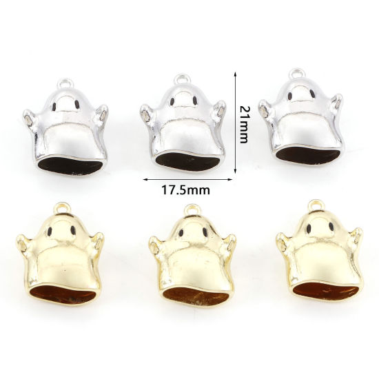 Bild von Zinklegierung Charms Halloween Elfe Bunt 21mm x 17.5mm, 5 Stück