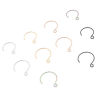 Image de Boucles d'Oreilles Crochets en 316 Acier Inoxydable Multicolore 10 Pcs