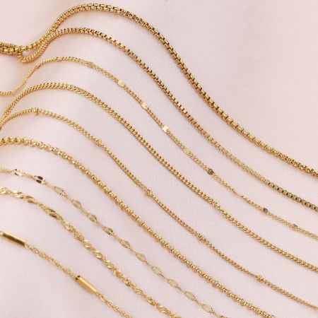 Picture of Wholesale Link Chain Necklace, Multicolor 304 Stainless Steel, Unisex Stylish Minimalist Gift Jewelry For Retailer, 45cm(17.7") long
