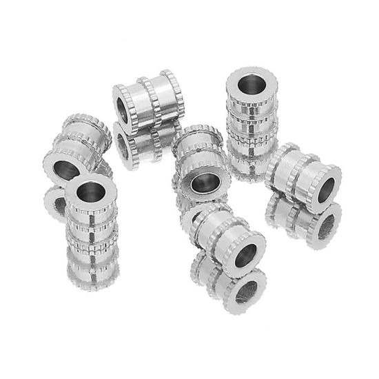 Picture of 304 Stainless Steel Beads Cylinder Multicolor 6.5mm x 6mm