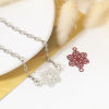 Picture of Iron Based Alloy Filigree Stamping Connectors Flower Multicolor Painted 3cm x 2cm