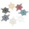 Picture of Iron Based Alloy Filigree Stamping Connectors Flower Multicolor Painted 3cm x 2cm