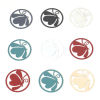 Picture of Iron Based Alloy Filigree Stamping Connectors Round Multicolor Butterfly Painted 25mm Dia., 10 PCs