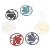 Picture of Iron Based Alloy Filigree Stamping Connectors Round Multicolor Butterfly Painted 25mm Dia., 10 PCs