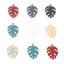 Picture of Iron Based Alloy Filigree Stamping Charms Multicolor Monstera Leaf 20mm x 14mm