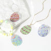 Picture of Iron Based Alloy Enamel Painting Pendants Multicolor Easter Egg Filigree Stamping 4.5cm x 3.3cm