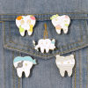 Picture of Medical Pin Brooches Tooth Multicolor Enamel