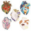 Picture of Medical Pin Brooches Anatomical Human Heart Multicolor Enamel