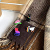 Picture of Stylish Pin Brooches Cat Animal Rainbow Multicolor Enamel