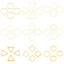 Picture of Brass Geometric Bezel Frame Charms Connectors KC Gold Plated