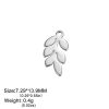 Bild von 304 Edelstahl Charms Blätter Bunt 7.3mm x 14mm, 2 Stück