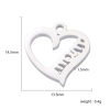 Imagen de 304 Acero Inoxidable Día De La Madre Colgantes Charms Corazón Tono de Plata 1 Unidad