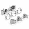 Picture of 304 Stainless Steel Open Adjustable Rings Multicolor Glue On 19mm(US Size 9)