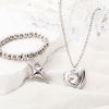 Picture of Zinc Based Alloy Pendants Silver Tone Heart Star