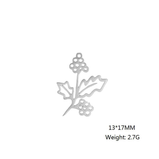 Bild von 304 Edelstahl Charms Blumen Bunt 13mm x 17mm, 1 Stück