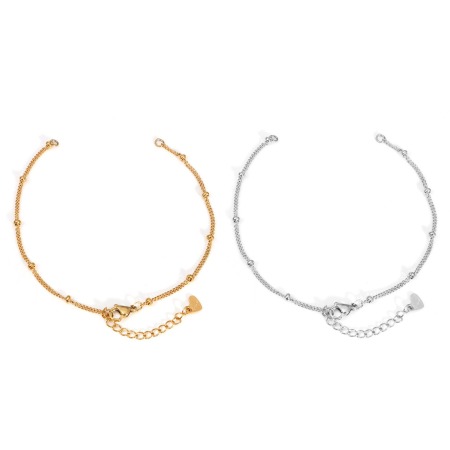 304 Edelstahl Panzerkette Kette Halbfertiges Fußkettchen für die Herstellung von handgefertigtem Schmuck Bunt Mit Karabiner Verschluss und Verlängerungskette Extender 20cm lang, 1 Strang