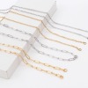 Picture of 304 Stainless Steel Link Cable Chain Semi-finished Necklace For DIY Handmade Jewelry Making Multicolor With Lobster Claw Clasp And Extender Chain 44.5cm(17 4/8") long