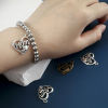 Picture of Zinc Based Alloy Mother's Day Charms Multicolor Heart Message " Mom " 24mm x 22mm