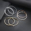 Picture of Simple Hoop Earrings Multicolor Micro Pave Circle Ring Clear Rhinestone