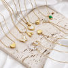Picture of 304 Stainless Steel Stylish Curb Link Chain Necklace 18K Gold Plated Heart