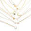 Picture of 304 Stainless Steel Stylish Curb Link Chain Necklace 18K Gold Plated Fishtail Imitation Pearl
