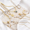Picture of 304 Stainless Steel Stylish Curb Link Chain Necklace 18K Gold Plated Fishtail Imitation Pearl