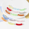 Picture of Acrylic Beads For DIY Jewelry Making Multicolor Curved Tube Arc Crackle About 3.3cm x 0.8cm
