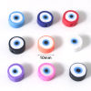 Picture of Polymer Clay Religious Beads Round Multicolor Evil Eye Pattern About 10mm Dia