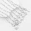 Picture of 304 Stainless Steel Stylish Paperclip Chain Bracelets Silver Tone Heart Flower 20.5cm(8 1/8") long