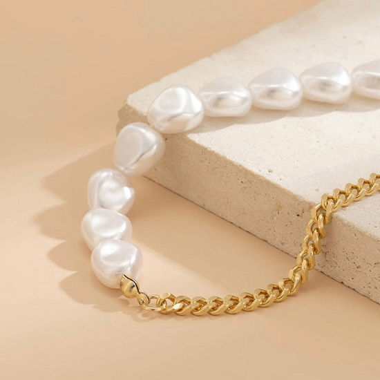 Picture of Resin Stylish Anklet Gold Plated Irregular Imitation Pearl