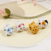 Picture of Ceramic Beads For DIY Jewelry Making Cat Animal Multicolor 3D About 21mm x 16mm