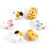 Picture of Ceramic Beads For DIY Jewelry Making Cat Animal Multicolor 3D About 21mm x 16mm