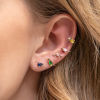 Picture of Brass Cute Ear Post Stud Earrings Gold Plated Dinosaur Animal Multicolour Cubic Zirconia