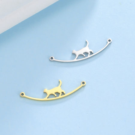 Экологичный 304 Нержавеющая Сталь Соединители Подвески Подвески Кошка Разноцветный 31мм x 9мм, 1 ШТ