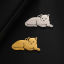 Picture of Eco-friendly 304 Stainless Steel Pendants Multicolor Cat Animal 31mm x 16mm