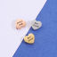 Imagen de Respetuoso del Medio Ambiente 304 Acero Inoxidable Cuentas para la Fabricación de Joyas con Dijes de Bricolaje Corazón Multicolor Mensaje " Best Friend " Espejo 8mm x 7.5mm, Agujero: Aprox 1.8mm, 1 Unidad
