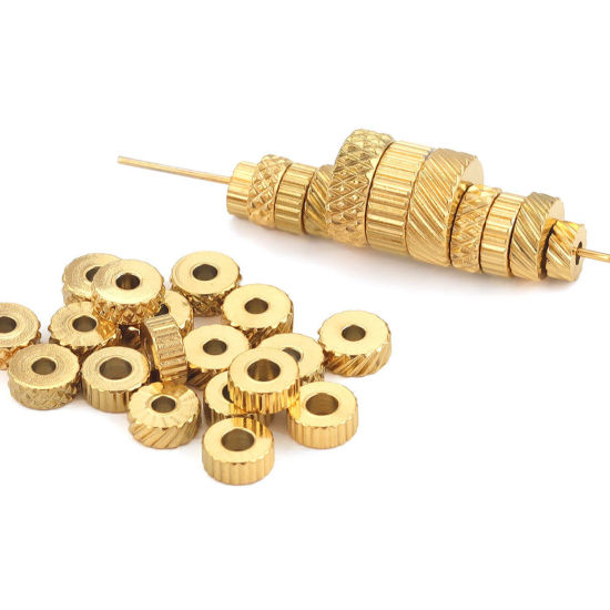 Picture of Eco-friendly 304 Stainless Steel Beads For DIY Jewelry Making Wheel Multicolor
