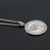 Picture of Eco-friendly 304 Stainless Steel Religious Curb Link Chain Necklace Silver Tone Round Angel 60cm(23 5/8") long