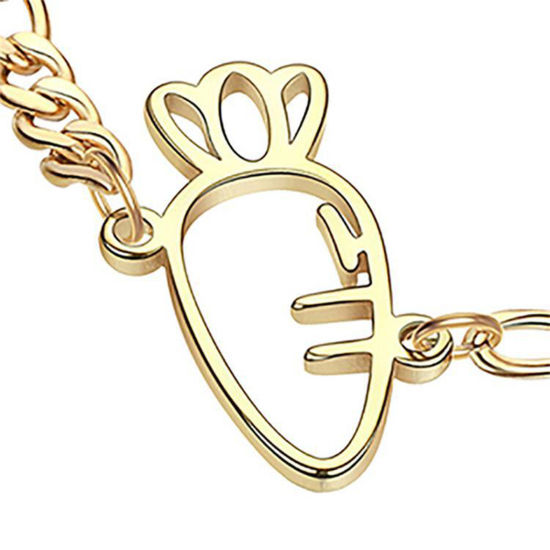 Picture of 304 Stainless Steel Connectors Charms Pendants Multicolor Carrot 19mm x 18.5mm