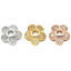 Picture of Brass & Cubic Zirconia Beads Caps Flower Transparent Clear Micro Pave 8mm x 8mm                                                                                                                                                                               