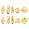 Picture of 304 Stainless Steel Charms Extender Chain Ends For Necklace Bracelet Jewelry Making Geometric 20 PCs