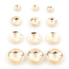 Picture of Brass Beads Caps Round 18K Real Gold Plated