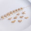 Picture of Brass & Cubic Zirconia Spacer Beads For DIY Bracelet Jewelry Making Findings 14K Real Gold Plated Transparent Clear 2 PCs