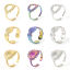 Picture of Eco-friendly 304 Stainless Steel Open Rings Multicolor