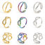 Picture of Eco-friendly 304 Stainless Steel Open Rings Multicolor