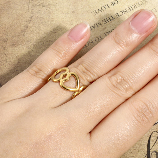 Picture of Eco-friendly 304 Stainless Steel Open Rings Multicolor