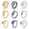 Picture of Eco-friendly 304 Stainless Steel Open Rings Multicolor