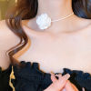 Picture of Velvet Elegant Statement Necklace Flower Multicolor